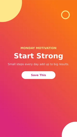 Monday Motivation — editable pink social media template, story / reel