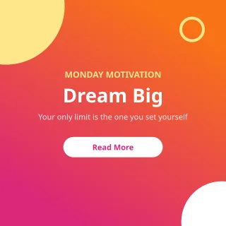 Motivation Post — editable pink social media template, instagram post