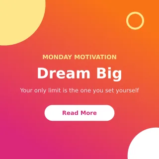 Motivation Post — editable pink social media template, instagram post