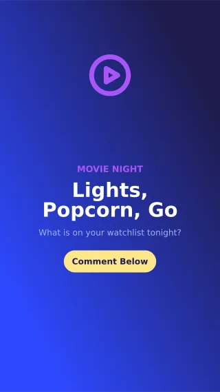 Movie Night Movie Night — editable blue social media template, story / reel