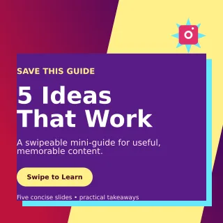Neo Carousel Tips Square Post — editable purple social media template, instagram post
