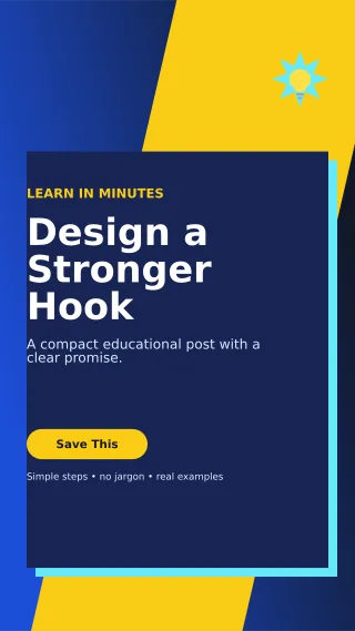 Neo Mini Tutorial Story — editable blue social media template, story / reel