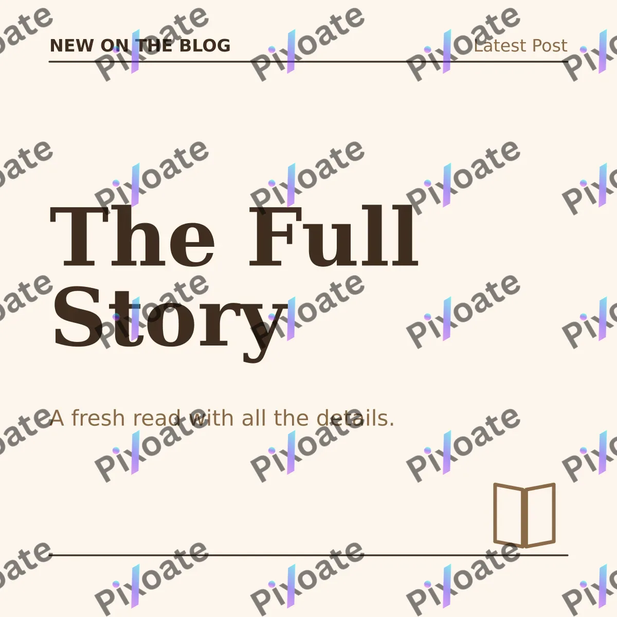 New Blog — editable white social media template, instagram post