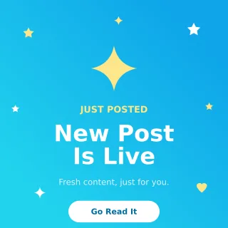 New Post — editable blue social media template, instagram post