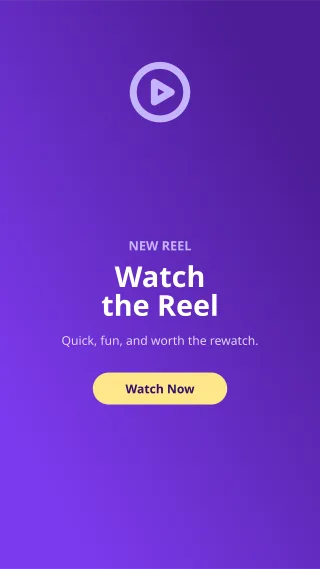 New Reel — editable purple social media template, story / reel