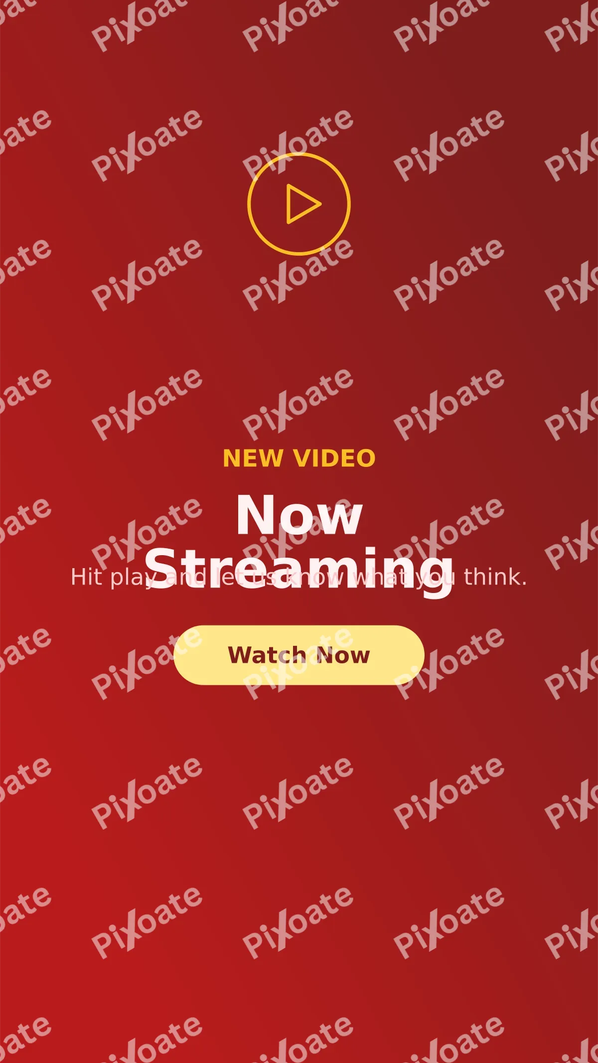 New Video New Video — editable red social media template, story / reel