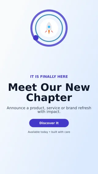 Orbit Launch Announcement Story — editable white social media template, story / reel