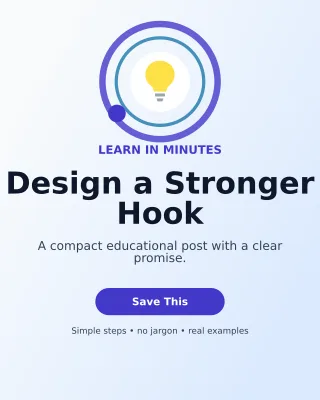 Orbit Mini Tutorial Portrait Post — editable white social media template, instagram portrait