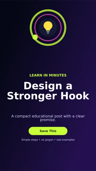 Orbit Mini Tutorial Story — editable black social media template, story / reel