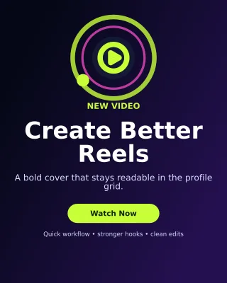 Orbit Reel Cover Portrait Post — editable black social media template, instagram portrait