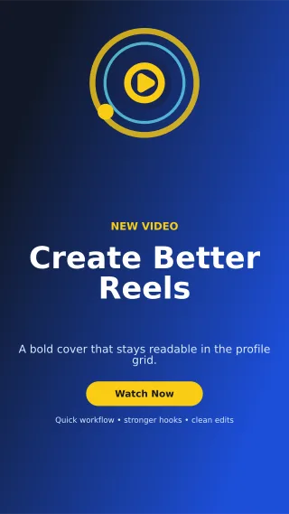 Orbit Reel Cover Story — editable blue social media template, story / reel