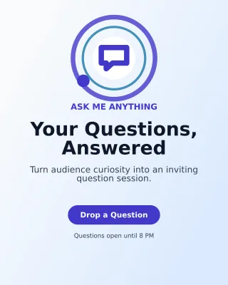 Orbit Story Q&A Portrait Post — editable white social media template, instagram portrait