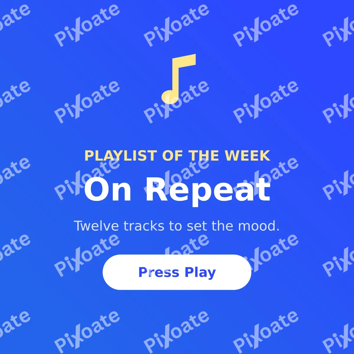 Playlist of the Week Playlist of the Week — editable blue social media template, instagram post