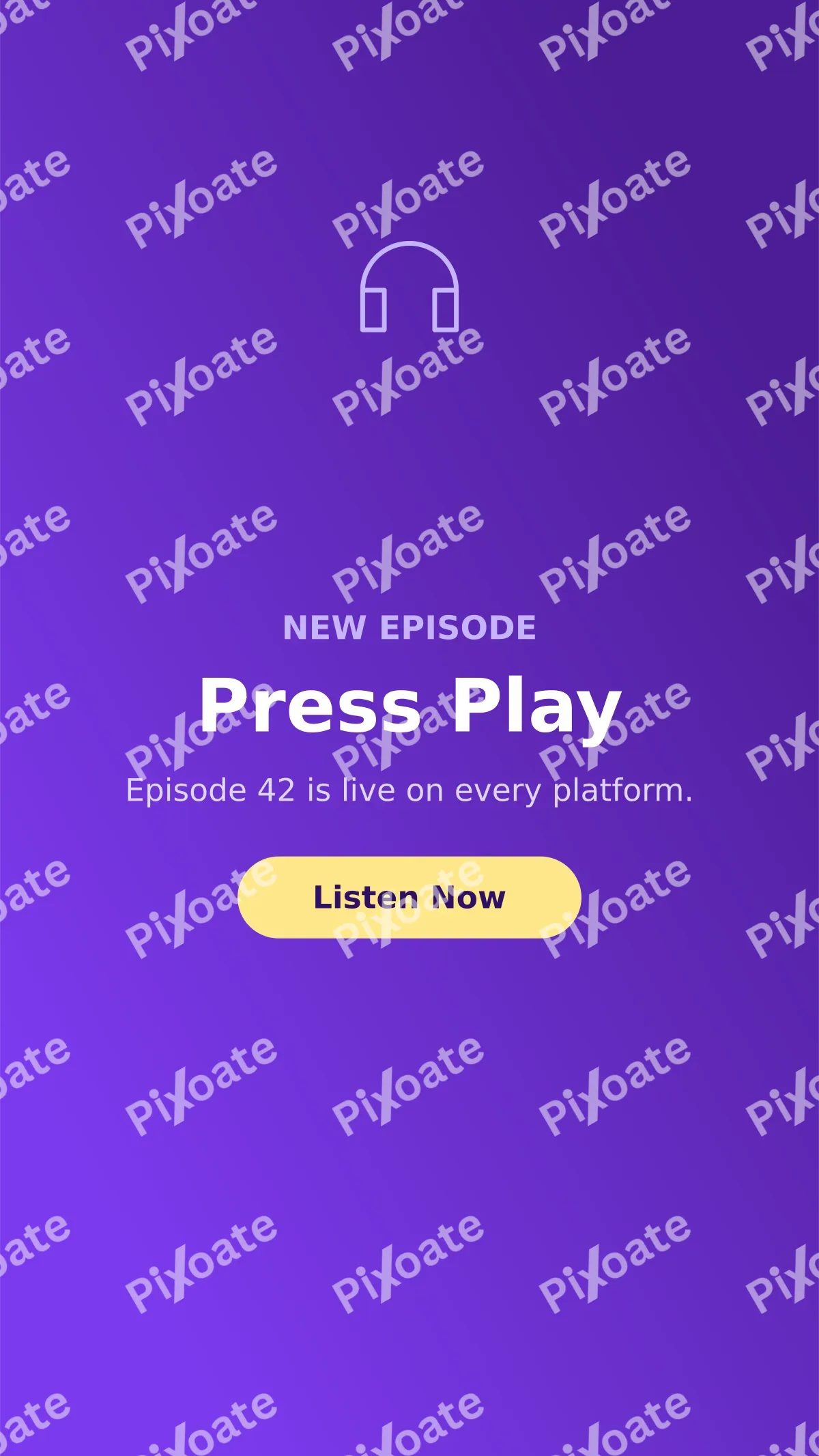 Podcast Episode Podcast Episode — editable purple social media template, story / reel