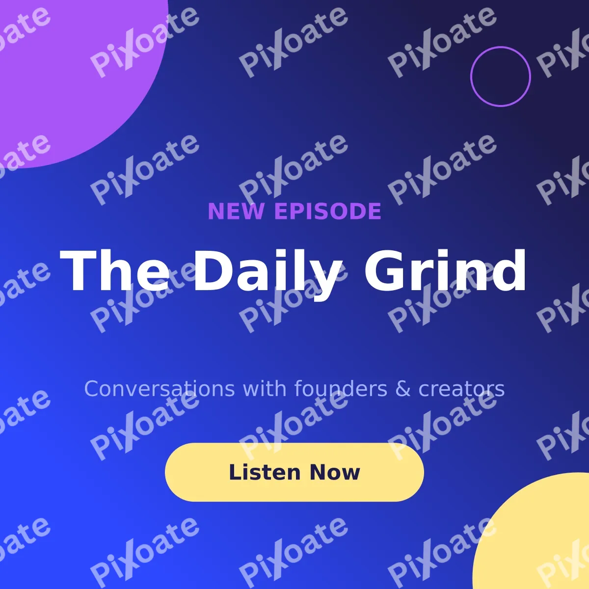 Podcast Episode Podcast Episode — editable blue social media template, instagram post