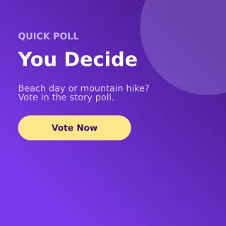 Poll Poll — editable purple social media template, instagram post