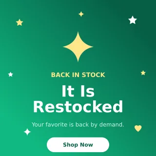 Restocked — editable green social media template, instagram post