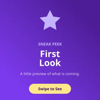 Sneak Peek — editable purple social media template, instagram post