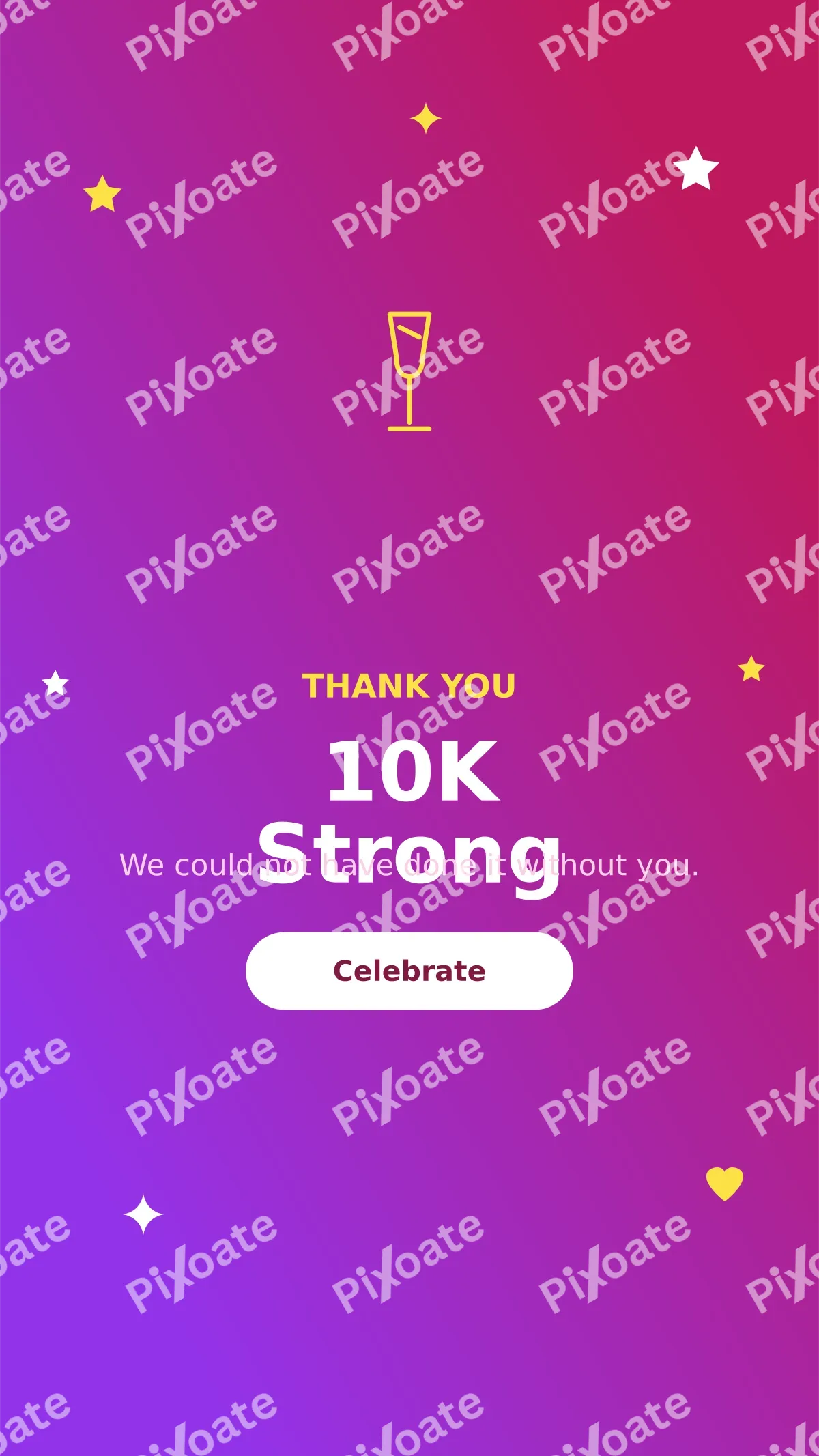 Thank You for 10k Thank You for 10k — editable pink social media template, story / reel