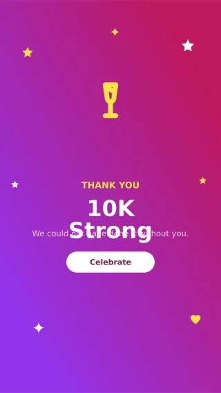 Thank You for 10k Thank You for 10k — editable pink social media template, story / reel