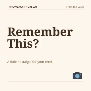 Throwback Thursday — editable white social media template, instagram post