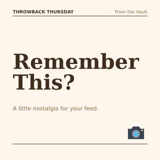 Throwback Thursday — editable white social media template, instagram post
