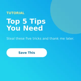 Tutorial — editable blue social media template, instagram post