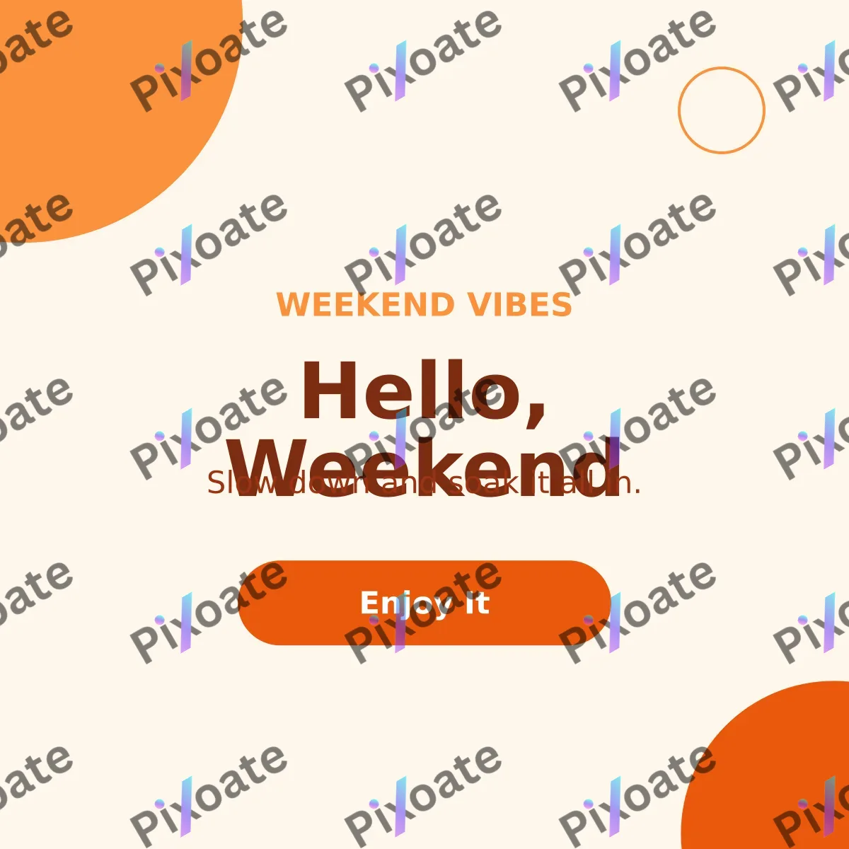 Weekend Vibes — editable white social media template, instagram post