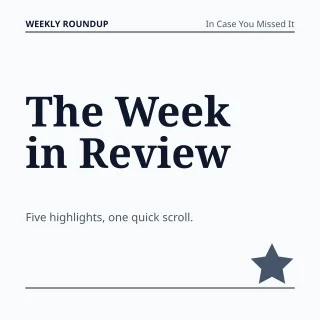 Weekly Roundup — editable white social media template, instagram post