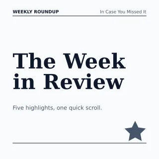 Weekly Roundup — editable white social media template, instagram post