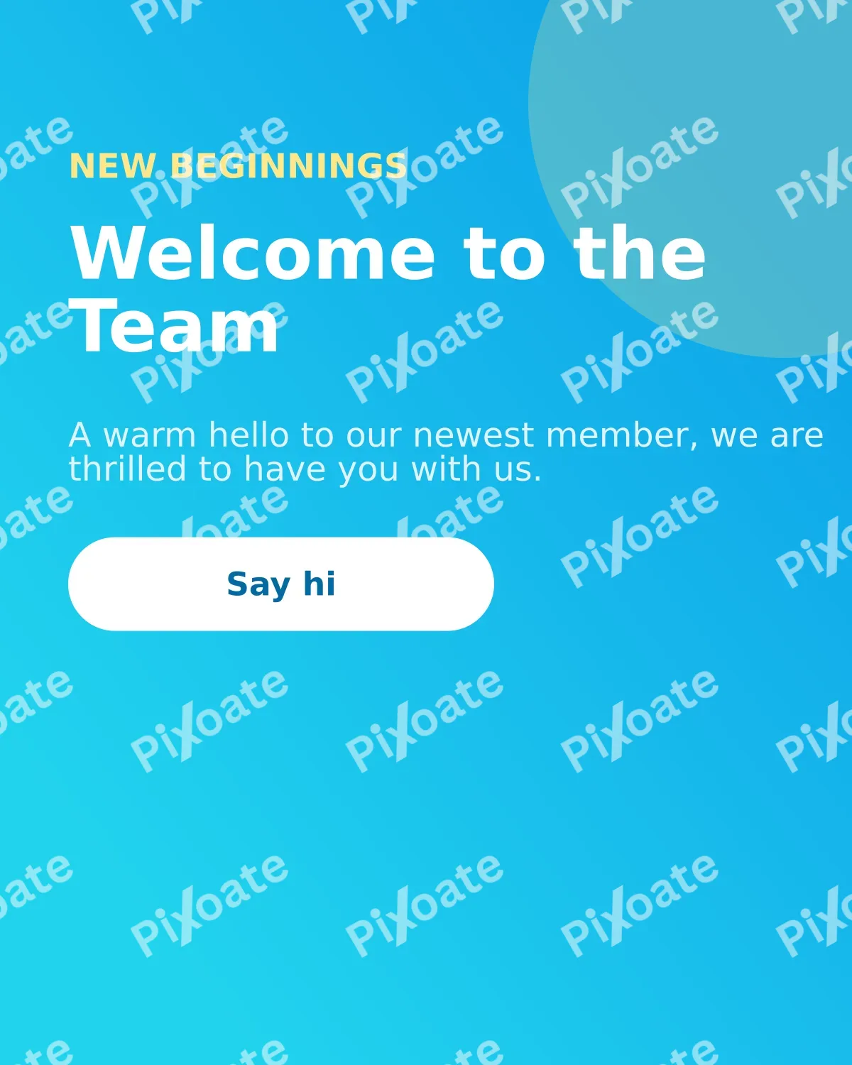 Welcome Aboard Social Welcome Aboard Social — editable blue social media template, instagram portrait