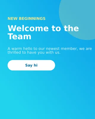 Welcome Aboard Social — editable blue social media template, instagram portrait