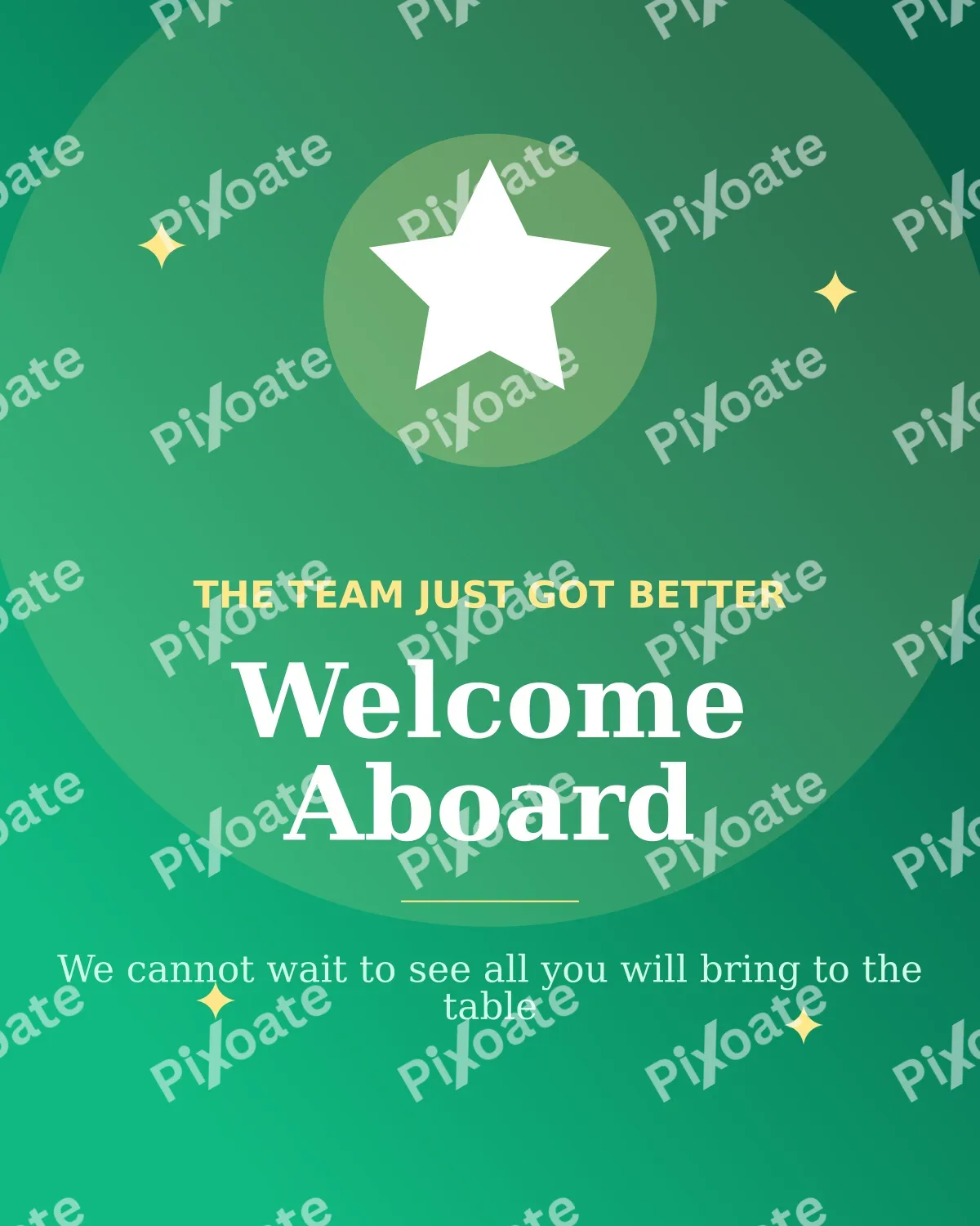 Welcome Aboard Welcome Aboard — editable green social media template, instagram portrait