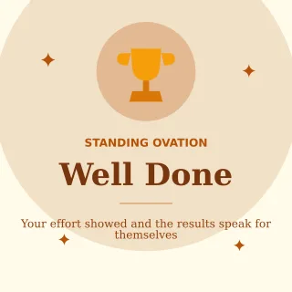 Well Done — editable white social media template, instagram post