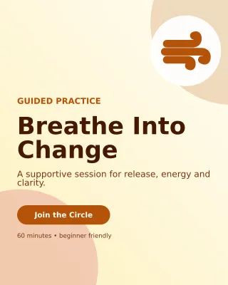 Aurora Breathwork Circle Portrait Post — editable white spiritual wellness template, instagram portrait