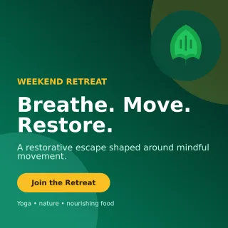 Aurora Yoga Retreat Square Post — editable black spiritual wellness template, instagram post