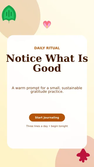 Botanical Gratitude Journal Story — editable white spiritual wellness template, story / reel