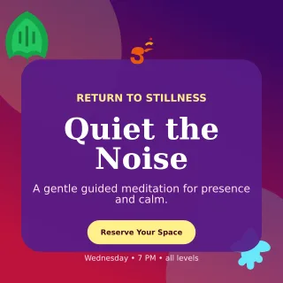 Botanical Meditation Session Square Post — editable purple spiritual wellness template, instagram post