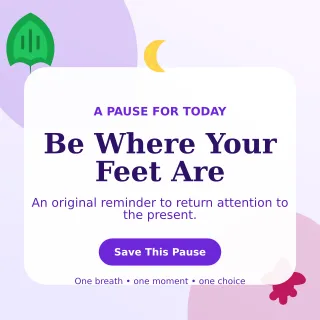 Botanical Mindfulness Reminder Square Post — editable white spiritual wellness template, instagram post
