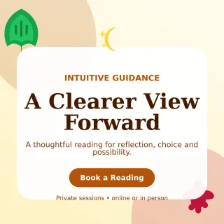 Botanical Tarot Reading Square Post — editable white spiritual wellness template, instagram post