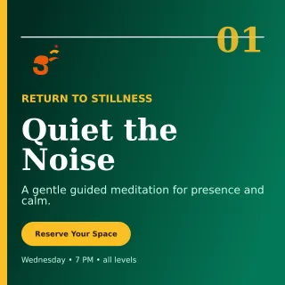 Editorial Meditation Session Square Post — editable black spiritual wellness template, instagram post