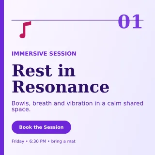 Editorial Sound Healing Square Post — editable white spiritual wellness template, instagram post
