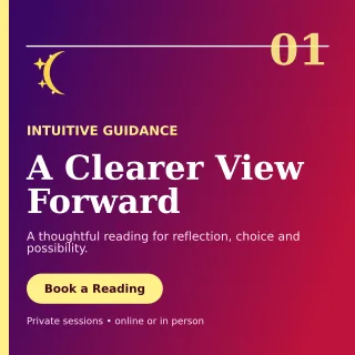 Editorial Tarot Reading Square Post — editable purple spiritual wellness template, instagram post