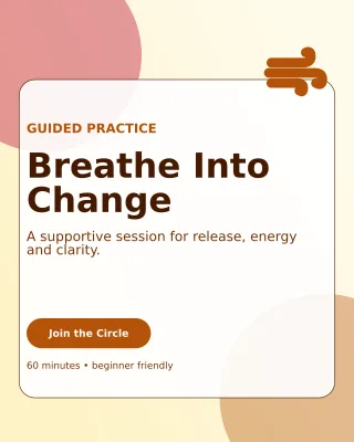 Glass Breathwork Circle Portrait Post — editable white spiritual wellness template, instagram portrait
