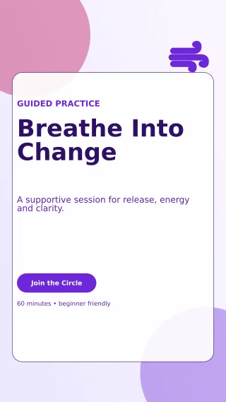 Glass Breathwork Circle Story — editable white spiritual wellness template, story / reel