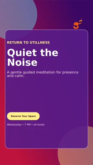 Glass Meditation Session Story — editable purple spiritual wellness template, story / reel