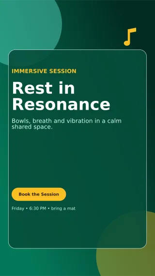 Glass Sound Healing Story — editable black spiritual wellness template, story / reel