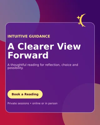 Glass Tarot Reading Portrait Post — editable purple spiritual wellness template, instagram portrait