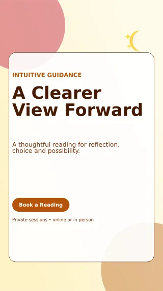 Glass Tarot Reading Story — editable white spiritual wellness template, story / reel