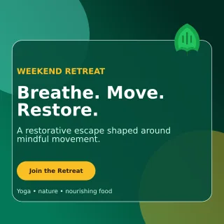 Glass Yoga Retreat Square Post — editable black spiritual wellness template, instagram post